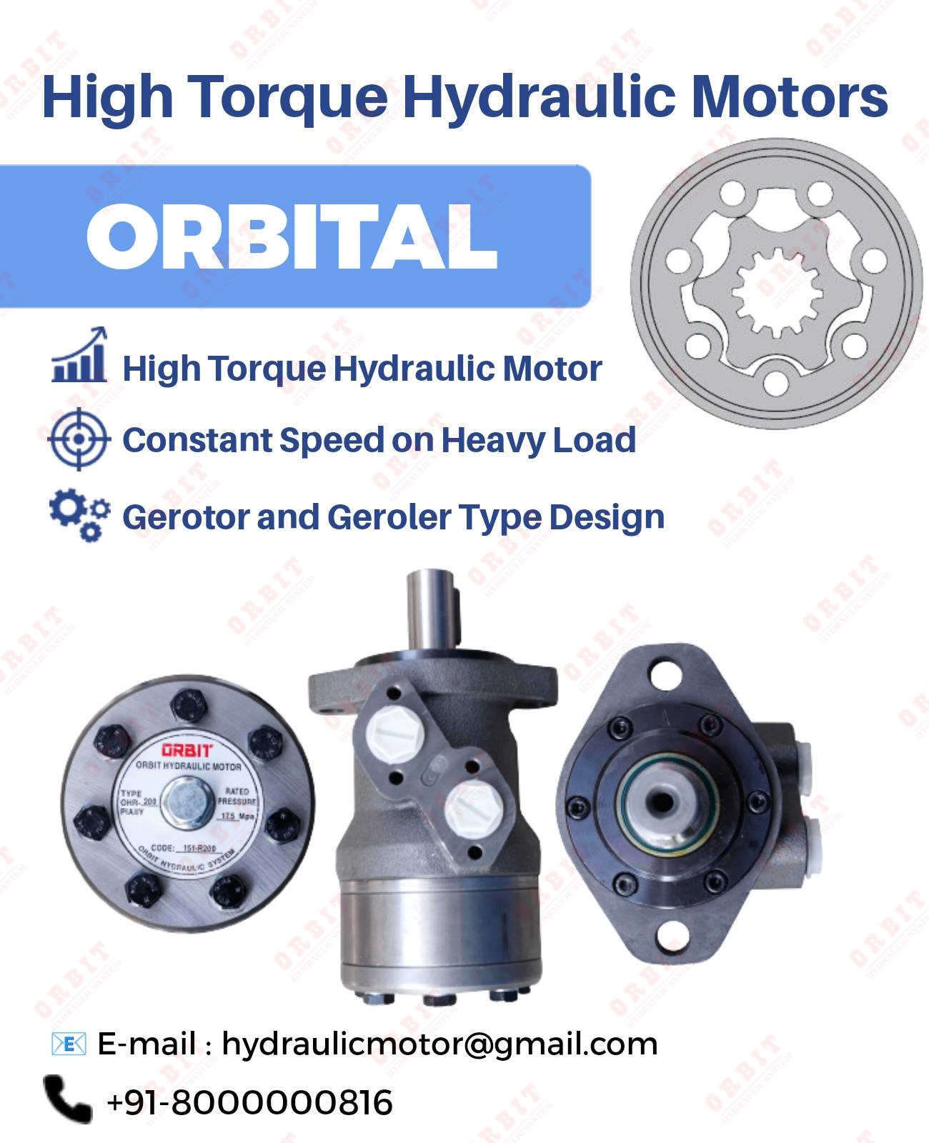 OMRX- 400 11186188 White Hydraulic Motor In Ahmedabad Mumbai Pune Chennai Bangalore Hyderabad Nashik Indore Jaipur Delhi India